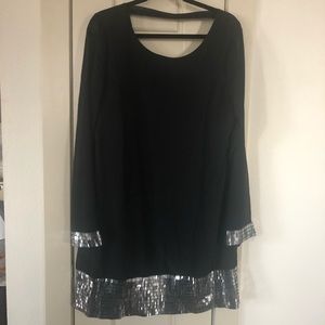 Open back fun black dress